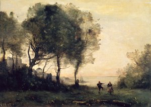 Souvenir van Italië door Jean Baptiste Camille Corot